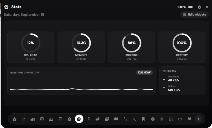 Vitals without a menu bar zoo - Apple Silicon stats
